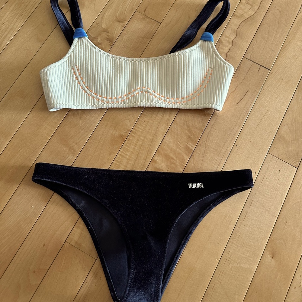 Triangl bikini. Top is XS. Bottom is S.